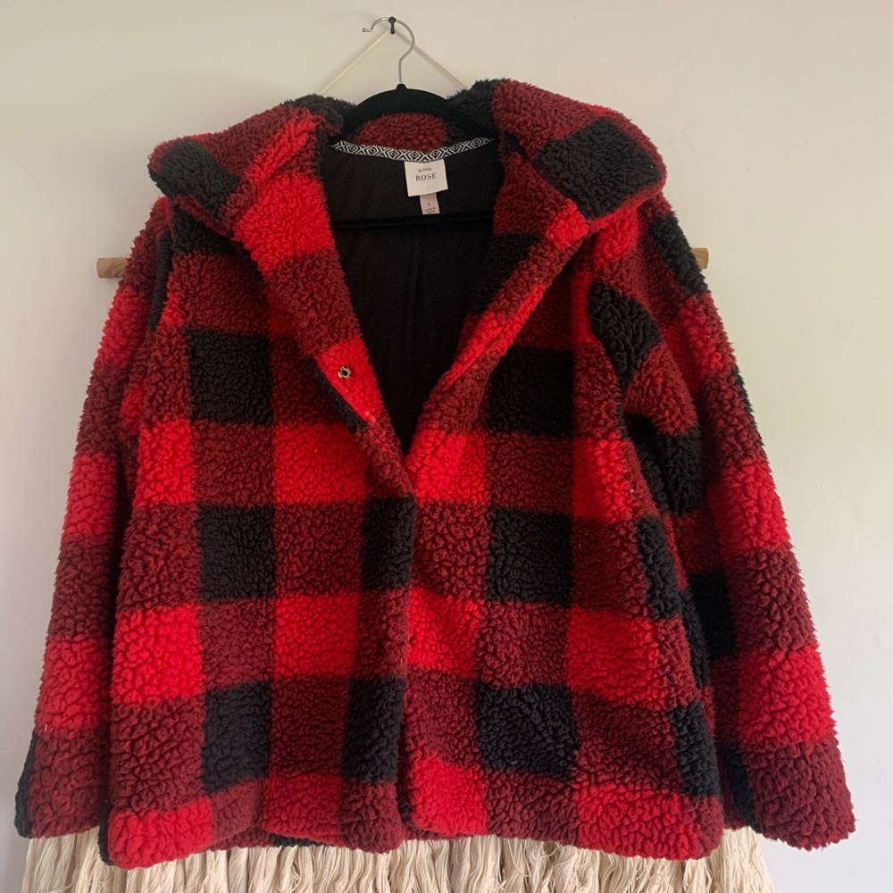 Buffalo plaid Sherpa jacket
